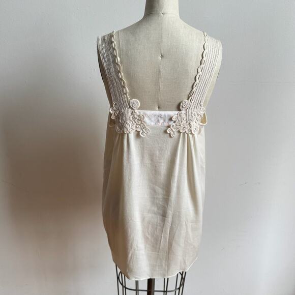 STELLA McCARTNEY Ivory Silk and Lace Cottage Core Tank Top - Picture 5 of 11